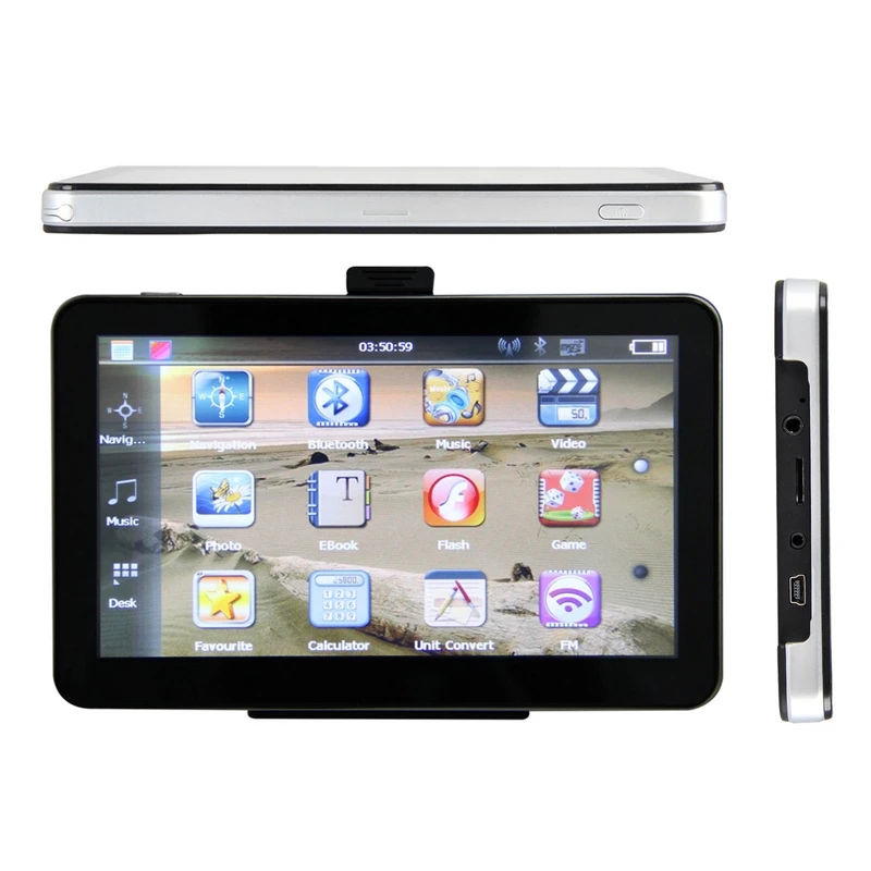 

8GB Car GPS Navigation System 7 Inch TFT LCD Display IP68 Waterproof With Rear View Camera Support FM Transmitter Locator Device