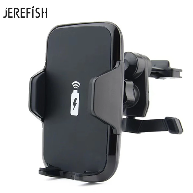 

JEREFISH Qi Car Wireless Charger Phone Holder Air Vent Style Wireless Car Charging Pad for iPhone Samsung S8 Edge Plus Note8