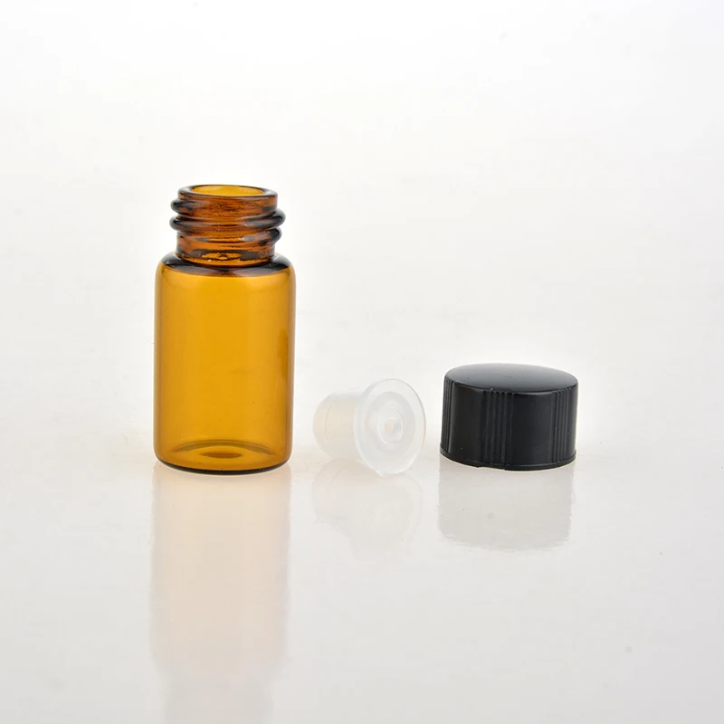 

10Pieces/Lot 3ML Mini Glass Portable Sample Essential Oil Empty Bottle & Travel Case For Perfume With Free Shipping
