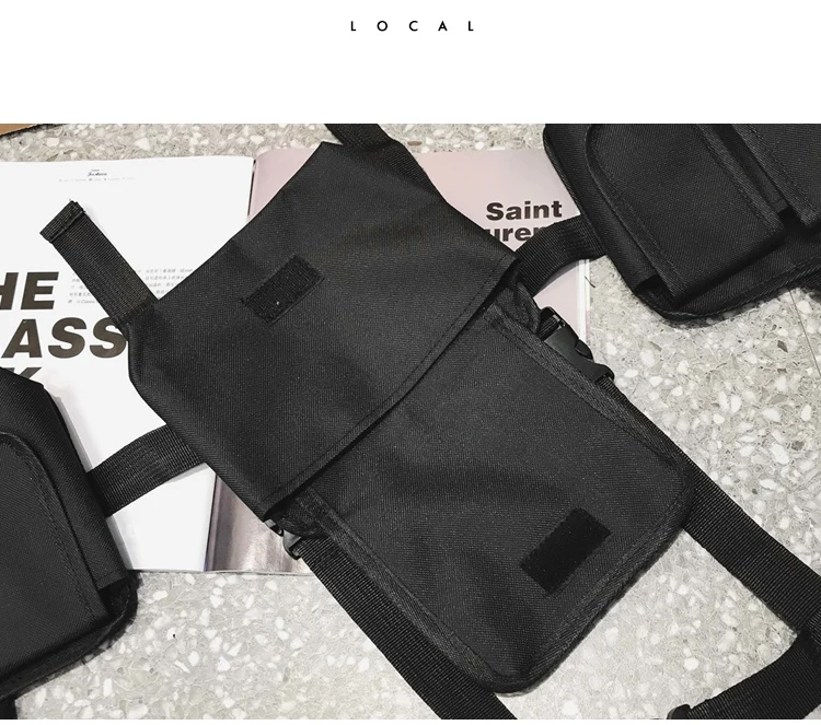 Тактические нагрудные сумки регулируемые мульти-карманные хип-хоп Уличная функциональная тактическая Мужская нагрудная сумка жилет сумка на плечо поясная сумка