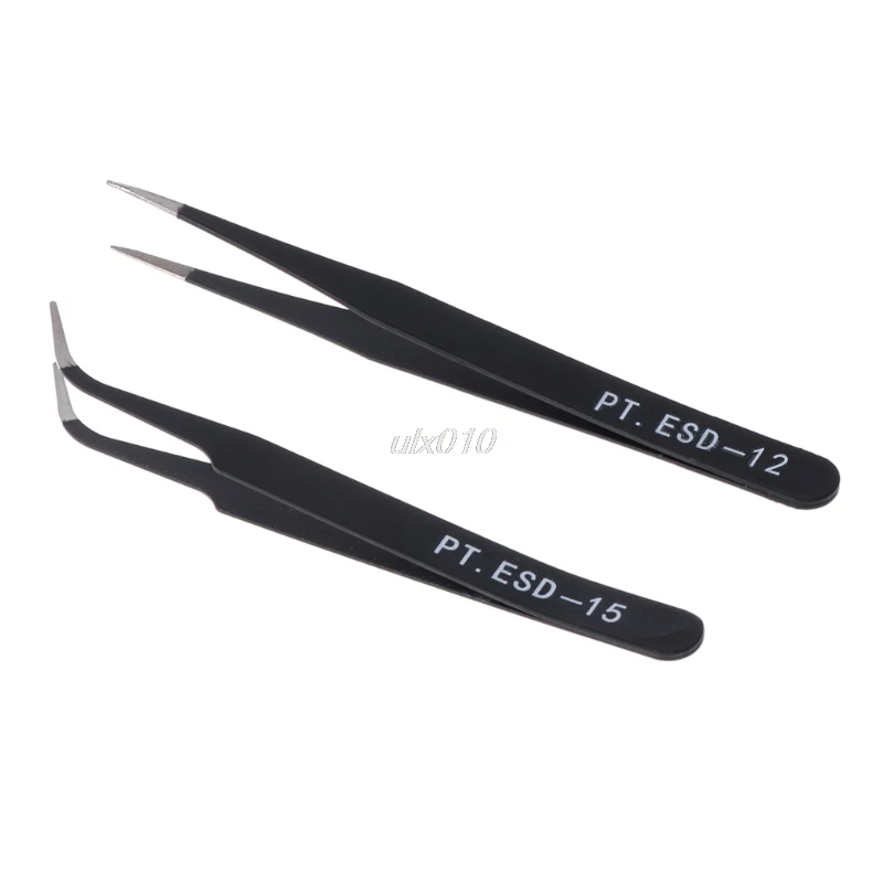 

2pcs Stainless Steel Nail Tools Eyelash Extension Tweezers Nippers Pointed Clip Tweezers Mar Whosale&DropShip