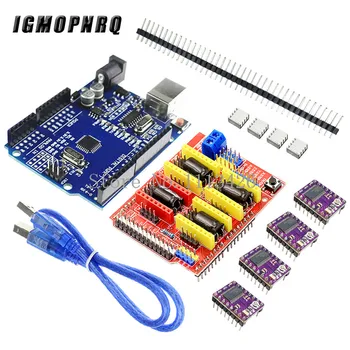 

cnc shield V3 engraving machine 3D Printe+4pcs DRV8825 driver expansion board+UNO R3 with USB cable