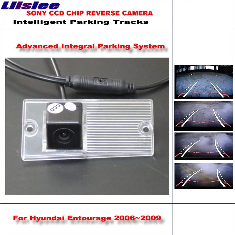 

Liislee HD SONY Car Rear Camera For Hyundai Entourage 2006~2009 Intelligent Parking Tracks Reverse Backup / NTSC RCA AUX
