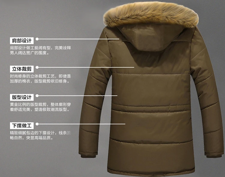 Зимние мужские куртки, толстые теплые, плюс размер 5XL, повседневные, с добавлением шерсти, с капюшоном, с меховым воротником, парки, новая модная верхняя одежда с пуговицами