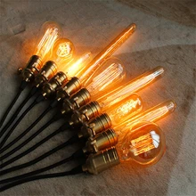 Винтажный патрон лампы Эдисона E27 ручка Цоколи латунный держатель Лофт промышленный Стиль Люстра светодиодный светильник рождественские украшения