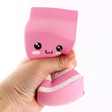 Креативная картонная коробка для молока мягкое медленно поднимающееся сладкое Emoji игрушечная еда