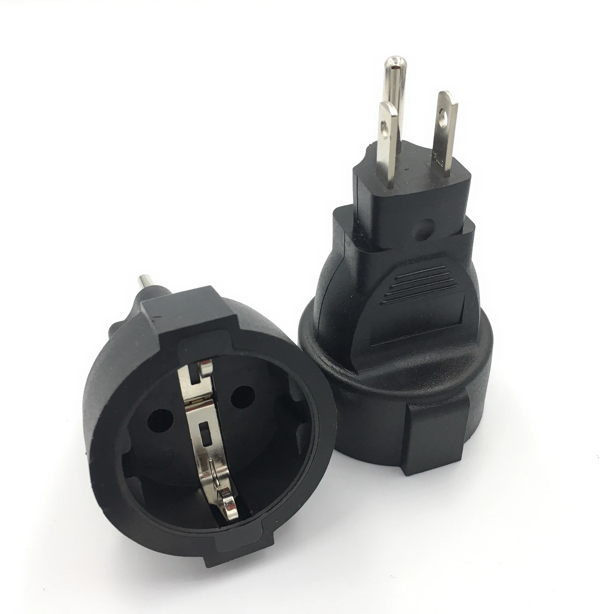 Nema US 5-15p Germany Socket AC Power Adapter European French Wire Connector Converter Male To Female Conversion Plug | Электроника