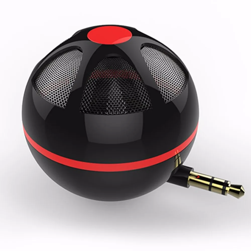 

3.5mm Aux Audio Jack Mini Round Shape Portable Speaker for Smart Phone Tablet Universal Amplifier Loudspeaker Music Player