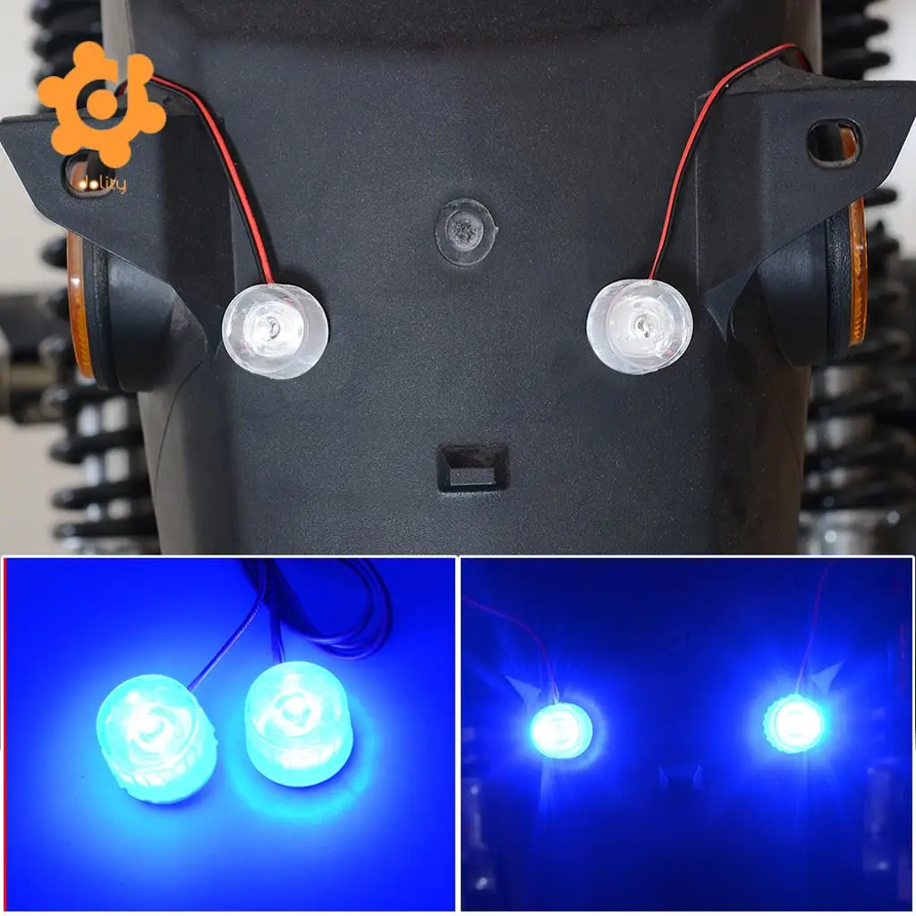 dolity 12-85V Car Truck Flashing Emergency Warning LED Strobe Lights Flasher Blue Super bright Long life expectancy