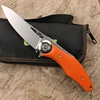 Green thorn made Dark Flipper folding knife D2 titanium blade G10 handle outdoor survival hunting camping fruit knife EDC tools ► Photo 3/6