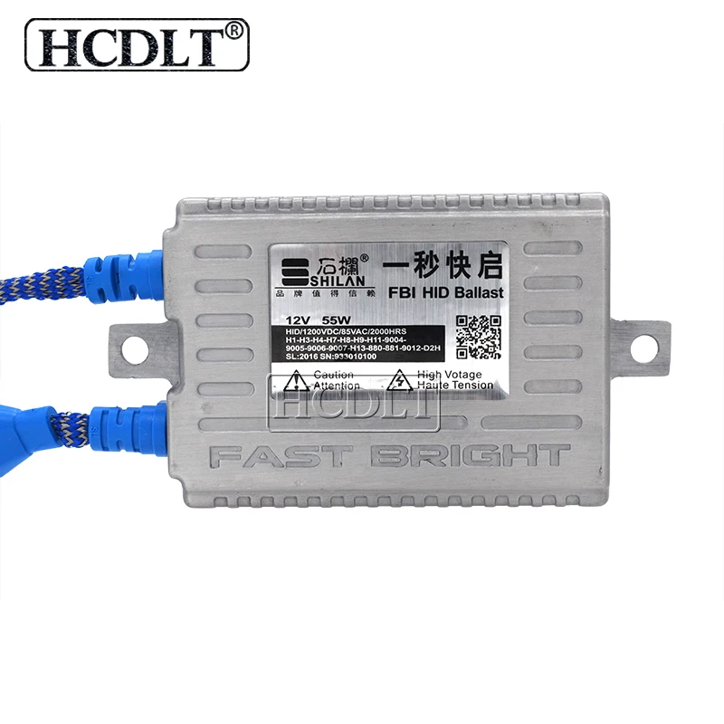 HCDLT AC 12V 55W Xenon HID Ballast Fast Bright Quick Strat Slim Reator Ignition Block For Car Light 55W HID Headlamp Bulb Kit (1)