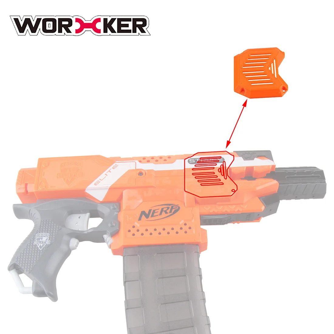 

Worker F10555 3D Printing No.195 Motor Cover for Nerf Stryfe 180 Electrical Machinery - Orange