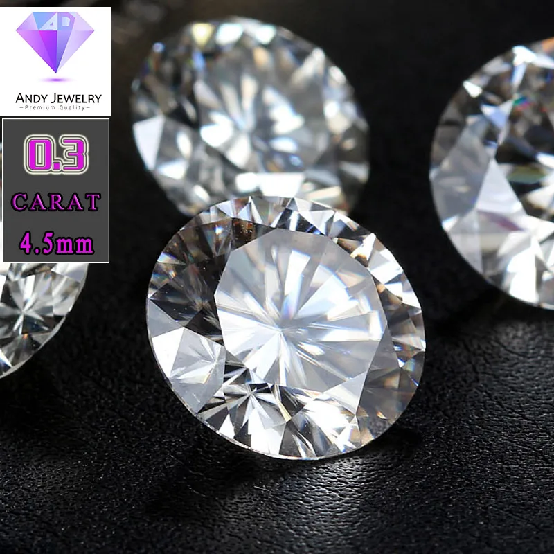 

4 mm DEF Start Cut White Moissanite Stone Loose Moissanite Diamond 0.3 carat for Jewelry