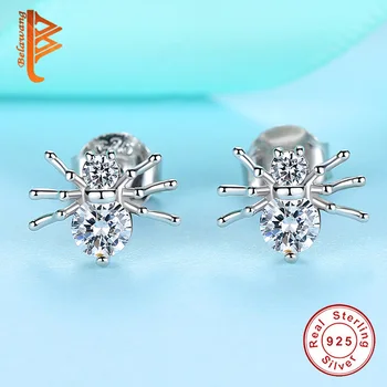 

Designer Earrings for Women Luxury Jewelry 925 Sterling Silver Spider Insect Earrings Crystal Stud Earrings Christmas Gift