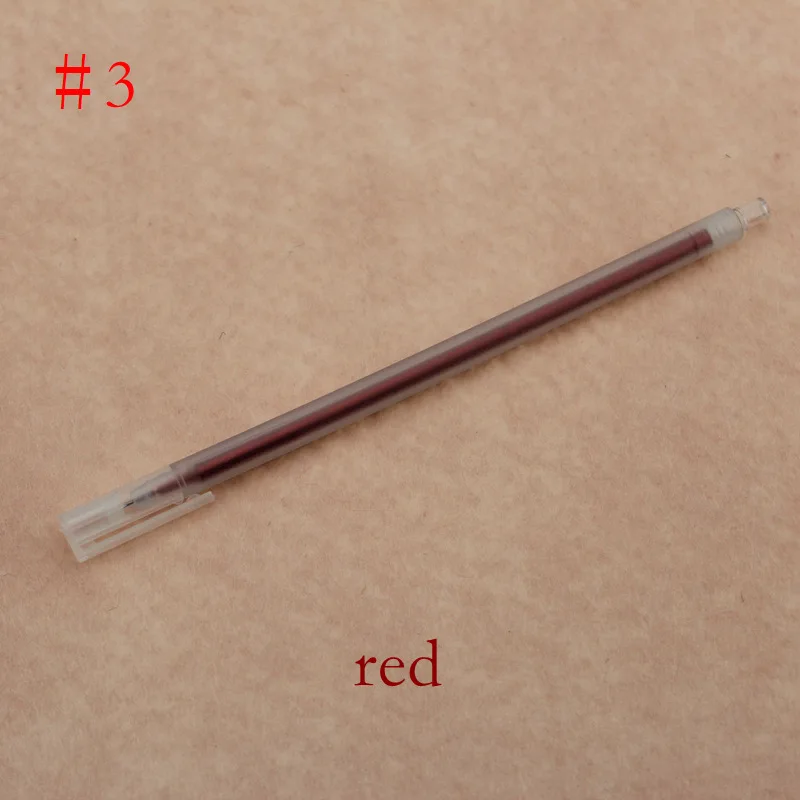 1 шт. гелевая ручка 0,5 мм цветная чернильная ручка мейкер ручка для школы офиса питания Muji стиль 6 цветов сменный запасной - Цвет: 1pc red