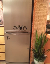 Funny Design Vinyl Fridge Sticker ,Cute Penguin Decals For Home Dining Room/Kitchen Decoration
