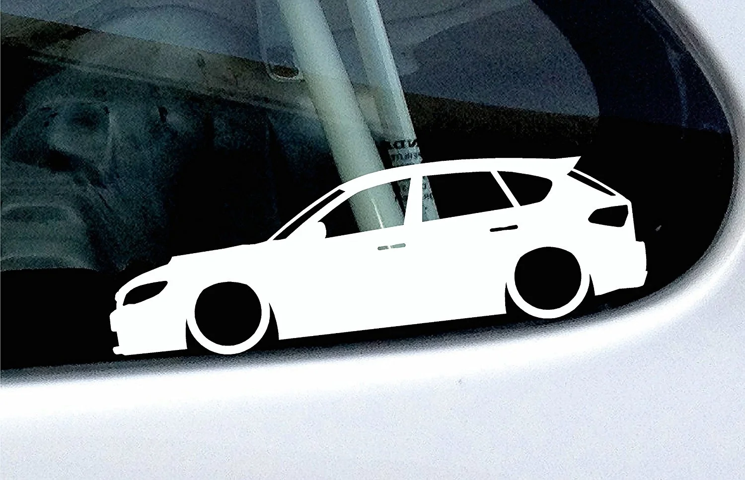 

For Lowered car shape sticker - based on Subaru Impreza WRX STI Hatchback GH, 2007+ Car Styling