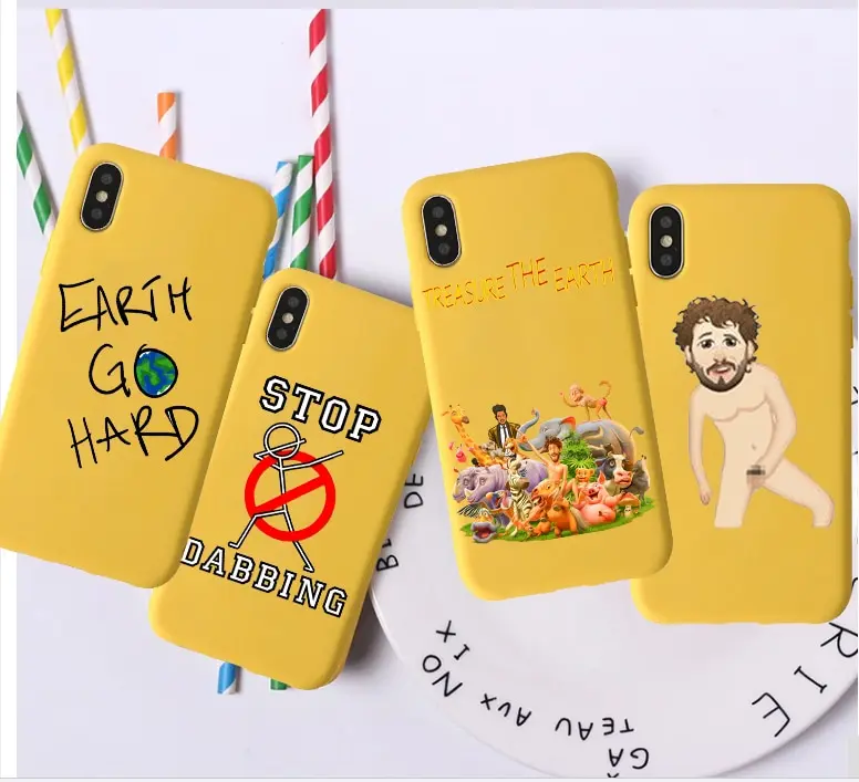 Lil Dicky - Earth Candy Color TPU Case phone For iphoneX 7 8 XS XR XSMAX Pink Red Black Yellow purple White Cover