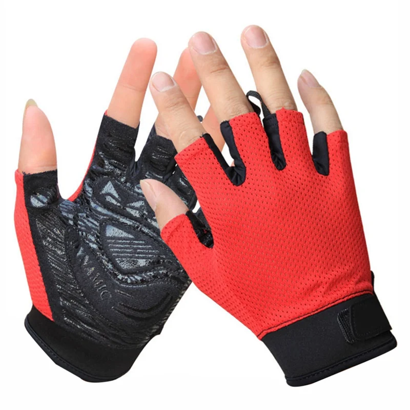 قفازات ركوب الدراجات نصف إصبع مرونة مكافحة العرق المضادة للانزلاق تنفس الدراجة دراجة ركوب تسلق قفاز اكسسوارات