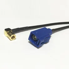 SMB Женский правый угловой переключатель FAKRA C кабель с Гнездовой частью соединения RG174 20 см " адаптер