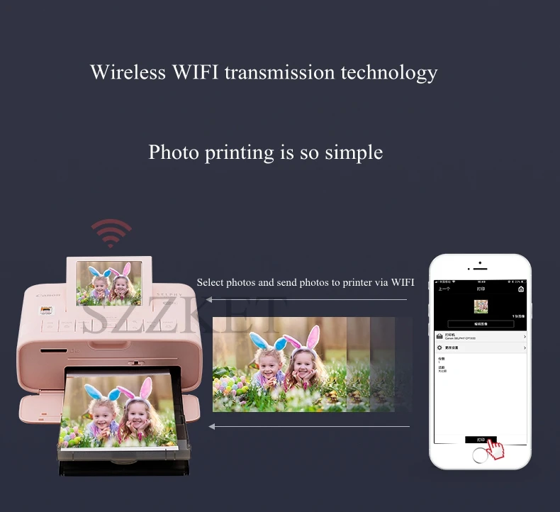 Wifi беспроводной фотопринтер CP1300 несколько способов подключения к печати CP1200 Обновление Портативный Цветной фотопринтер домашний принтер