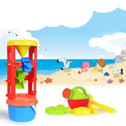 7 шт. детский мультфильм пляж песок ведро Лопата Ложка грабли Воронка песок медведь самолет замок, домик формы песок воды игровой