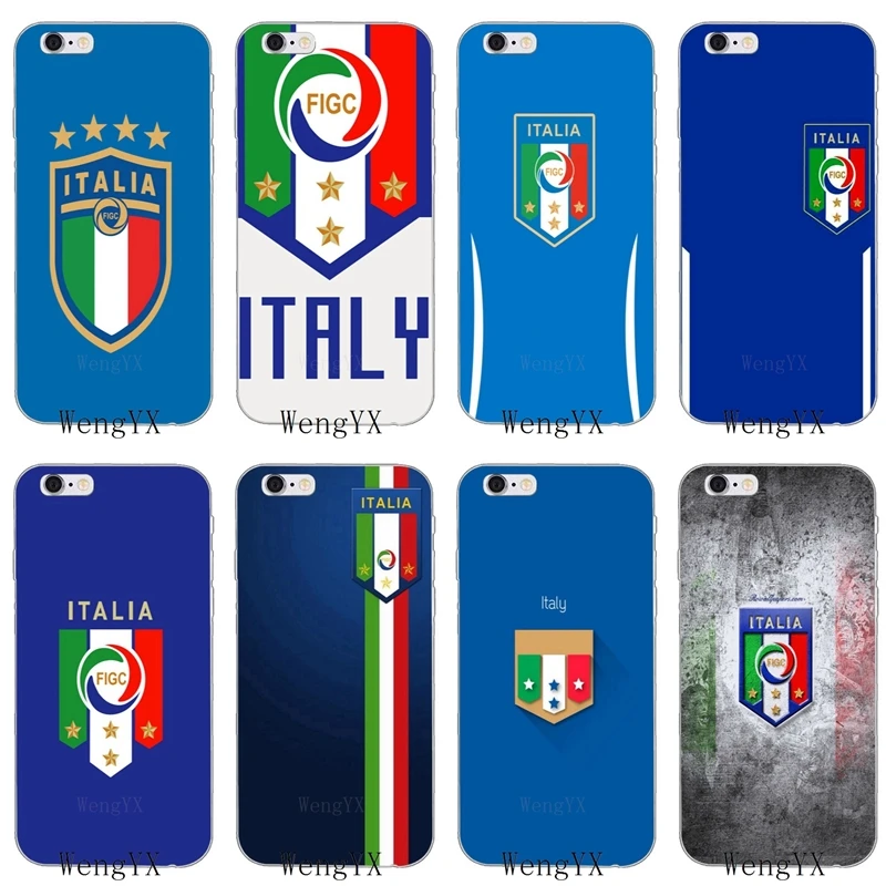 

Italian Soccer Football Team Logo For iPhone X XR XS Max 8 7 plus 6s 6 plus SE 5s 5c 5 4s 4 iPod Touch case Soft phone cover