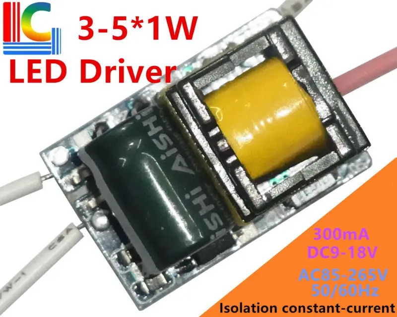 

Freeshipping 3W 4W 5W LED Driver Adapter BP9022 AC85-265V Lighting Transformer AC to DC output 9V - 18V 300mA Power Supply