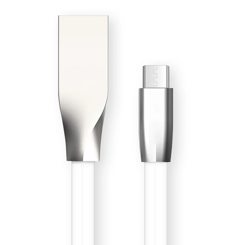 Для iPhone XR кабель из цинкового сплава usb type C Быстрая зарядка usb c кабель для samsung S8 S9 Pocophone F1 зарядное устройство для телефона Micro USB кабель - Цвет: White