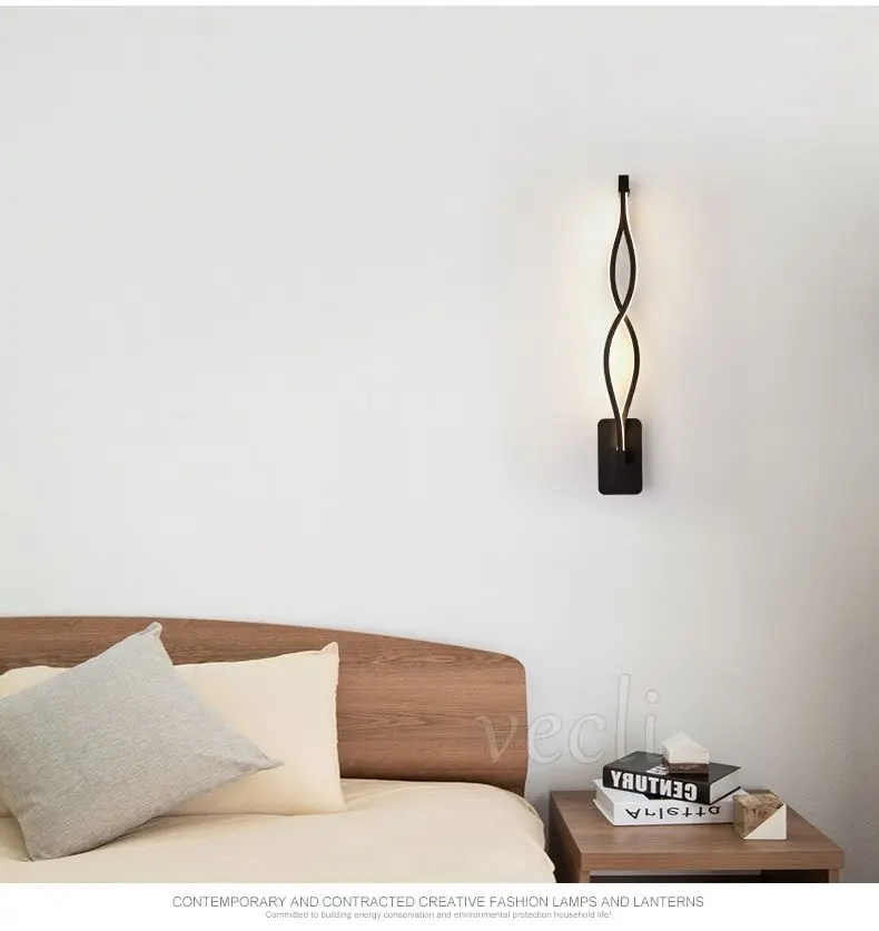 Lâmpada de Parede Quarto ao Lado Corredor do Hotel Luz da Parede Moderno Leitura Interior Sala Estar Iluminação Arandela Decoração Led 9 wall lamp modern