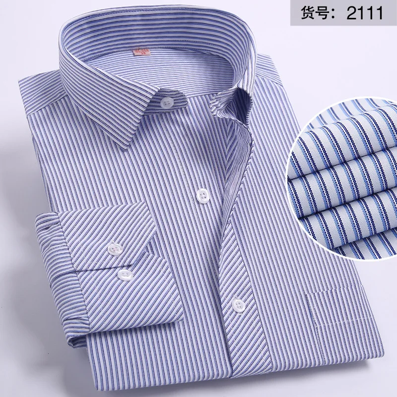 Classic striped solid color men's shirt large size 5XL 6XL 7XL 8XL white shirt men's long sleeve men's clothes camisa masculina mens short sleeve button down shirts Shirts