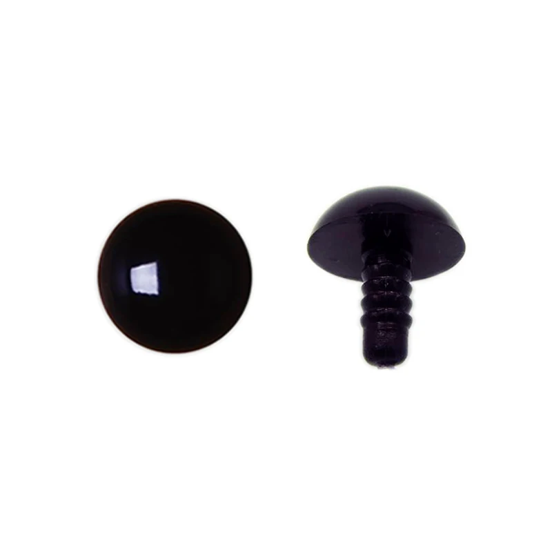 20mm olhos animais de pelúcia olhos de plástico diy olhos pretos bonecas accesoires 5 pares