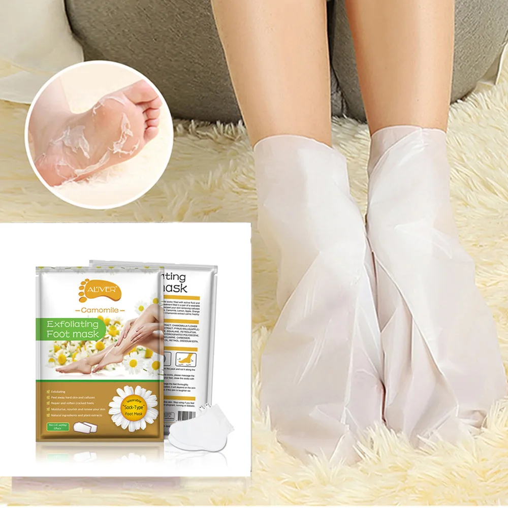 2pcs/bag Chamomile Moisturizing Foot Mask Care Cream Exfoliating