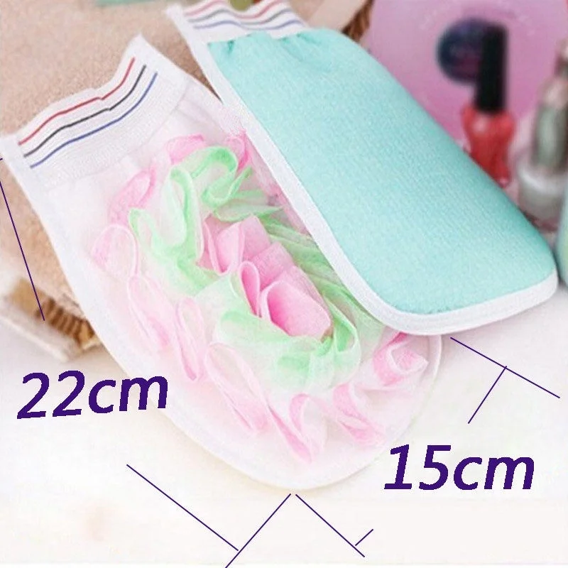 1Pc Shower Bath Gloves Exfoliating Wash Skin Spa Massage Scrub Body