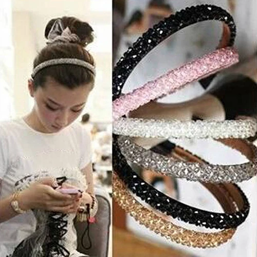 

Bluelans Women Girls Bling Artficial Stone Headband Hair Band Headwear Chain Jewelry