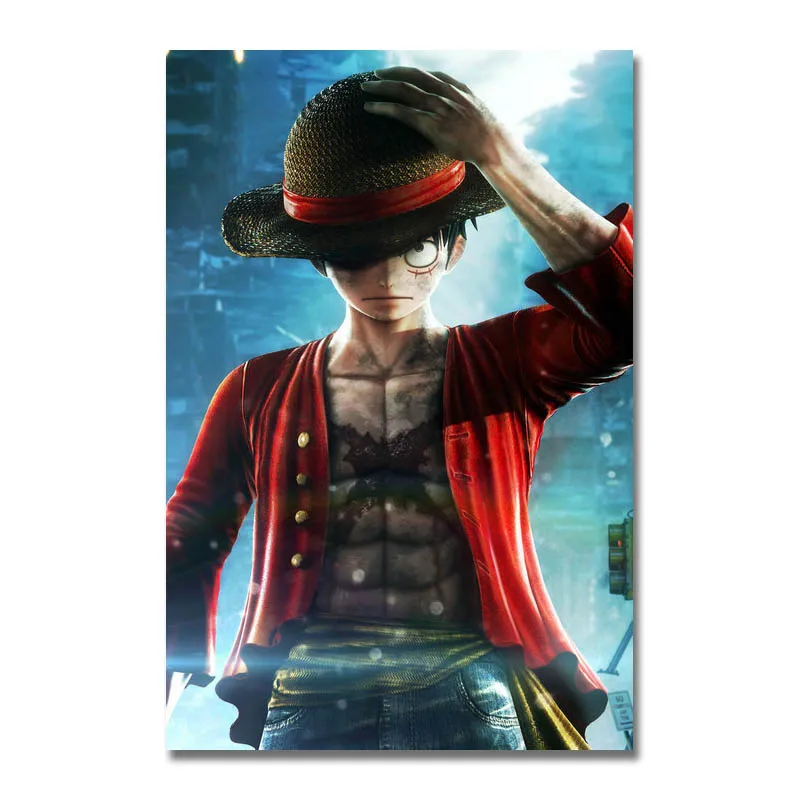 Художественный шелковый или холщовый принт One Piece Luffy Zoro Nami аниме постер 13x20 24x36