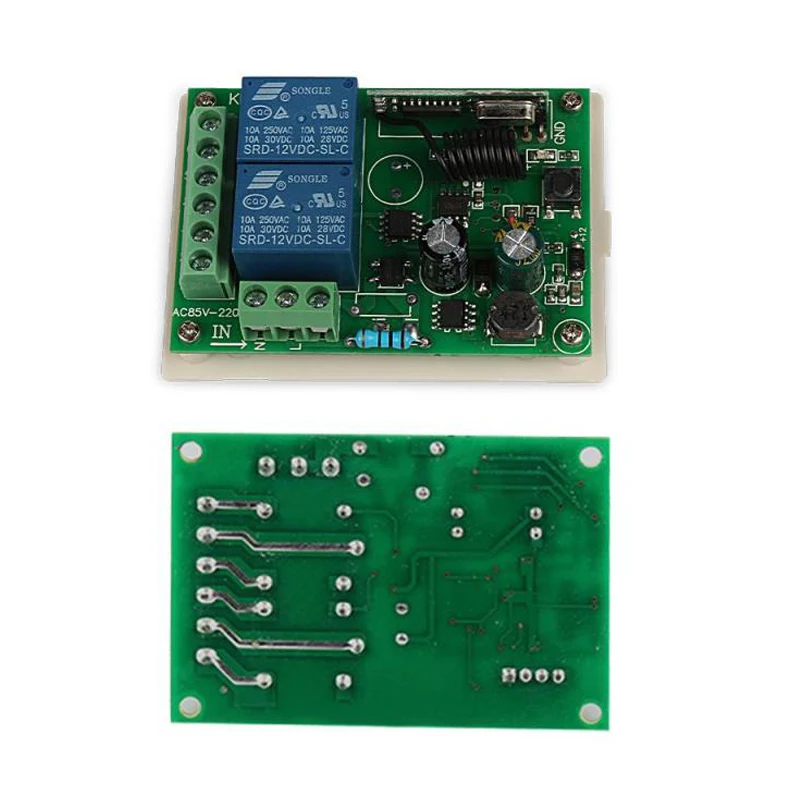 QIACHIP 433 МГц AC 110 V 220 V Беспроводной 2CH RF Передатчик дистанционного Управление переключатель+ RF реле приемник для свет открывания двери гаража