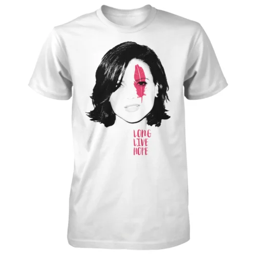 Мужская футболка с длинным рукавом Lana Parrilla Повседневная унисекс надписью Live Hope