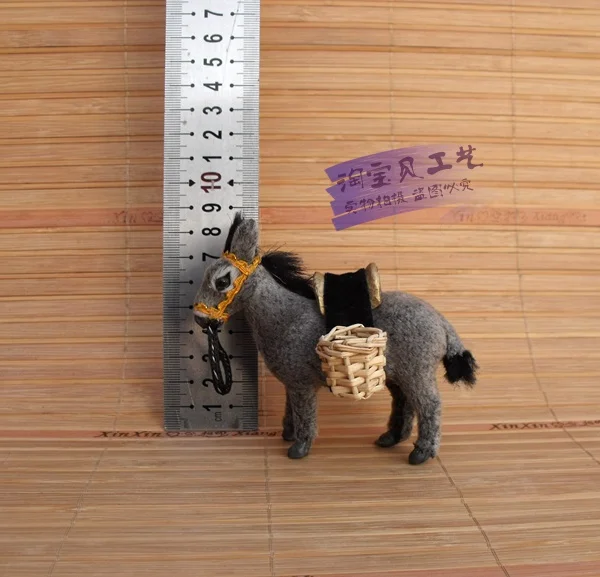 mini cute simulation donkey toy polyethylene & furs small donkey doll