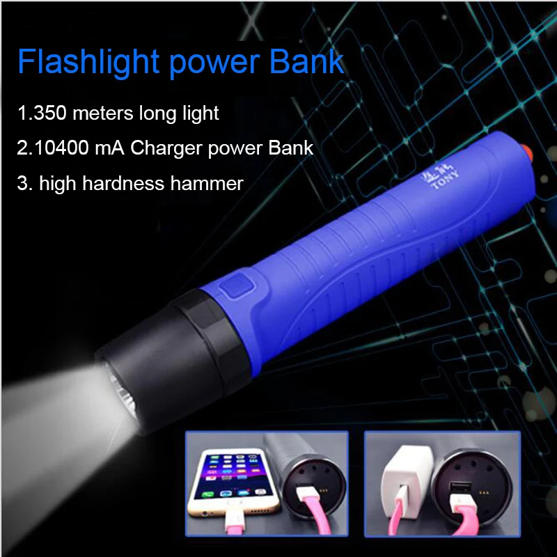 USB power Bank CREE XP G2 R5 Led built in font b battery b font 10400