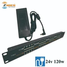 16 Порты и разъёмы Мощность над инжектор Ethernet, блок питания с 24 v 120w-Rack крепление пассивное питание через Ethernet Патч Панель наборы для убнт