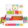 Juguete de matemáticas para bebé, palo de madera, rompecabezas magnético de matemáticas, juguetes con números, juego de cálculo, aprender a contar, regalos para niños ► Foto 1/5