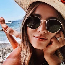 Роскошные зеркальные солнцезащитные очки для женщин/мужчин, брендовые дизайнерские очки, женские круглые солнцезащитные очки, уличные очки Oculos De Sol Gafas