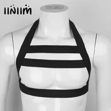 Iiniim мужские трусы нейлон Холтер спинки Эластичный боди грудь костюм для собаки пояс Формирователи Связывание вечерняя Клубная одежда