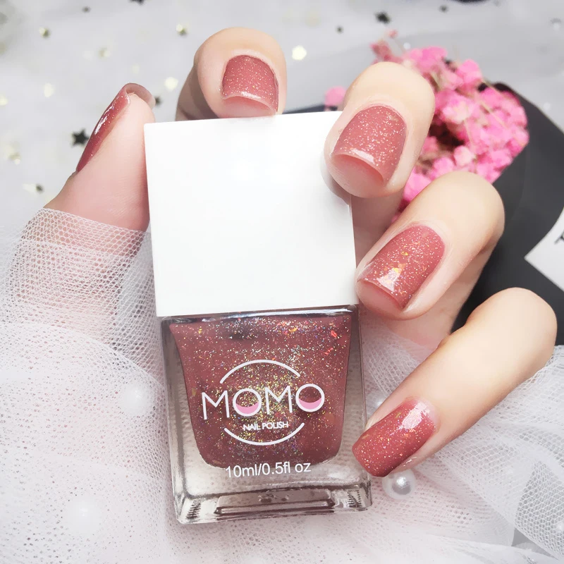 

MOMO Regular Shiny Ordinary Nail Polish 10ml Nude Pure Color Varnish Long Lasting Glitter Sequins Normal Nail Lacquer Nailsart