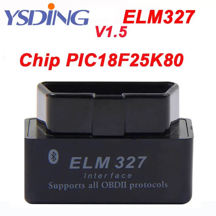ELM327 WiFi с чипом PIC18F25K80 беспроводной OBDII диагностический инструмент для IPhone/Android/PC ELM 327 V1.5 автоматический сканер - Цвет: Super Black BT