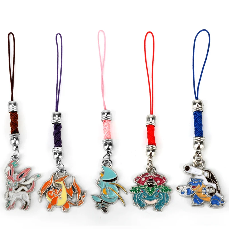 

Mega Pokemon XY Keychain Pocket Monsters Anime Keyring Mini Figure Pendants Enamel Metal Key Chains Key Rings