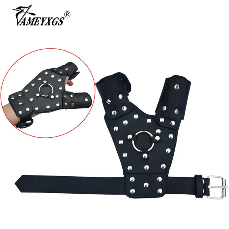 

1set Archery 2Finger Guard And Wrist Guard Right/Left Hand Shooting Protective Gear Outdoor Sports Hunting Archery Accessories