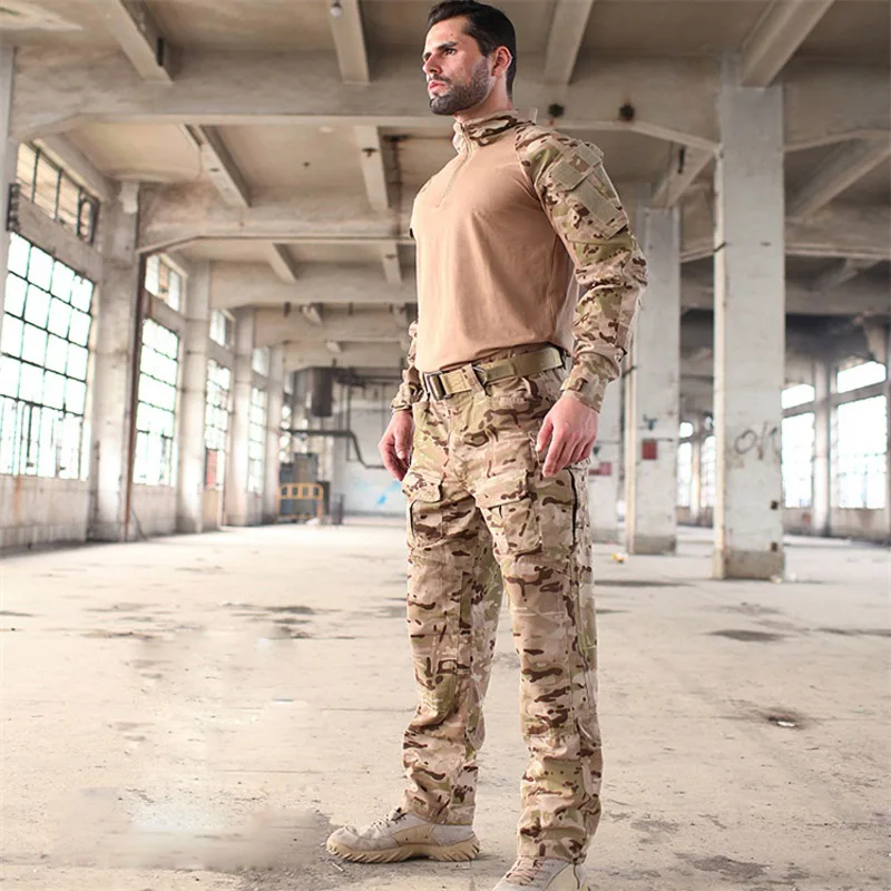  Military Uniforms Multicam Camouflage Tropic Frog Suits MTP Trainning G3 Suits Men US Army Airsoft 