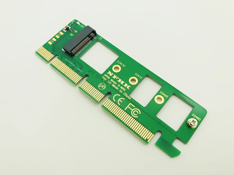 Переходник NGFF M.2 NVME AHCI SSD к PCI E Express 3 0x4x16 5 шт. переходник карта M key коннектор для XP941